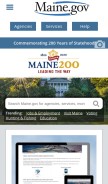 How maine.gov looks like on a mobile device such as an iPhone.