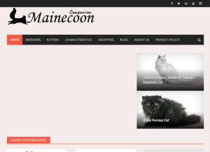 How mainecooncompanion.net looks like on a tablet such as an iPad.
