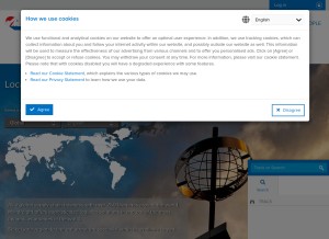 How mainfreight.com looks like on a tablet such as an iPad.