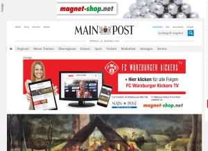 How mainpost.de looks like on a tablet such as an iPad.