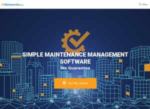 How maintenancecare.com looks like on a tablet such as an iPad.