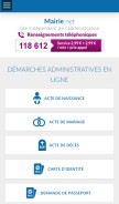 How mairie.net looks like on a mobile device such as an iPhone.