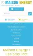 How maison-energy.com looks like on a mobile device such as an iPhone.