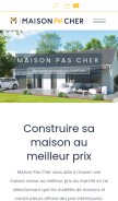 How maison-pas-cher.fr looks like on a mobile device such as an iPhone.