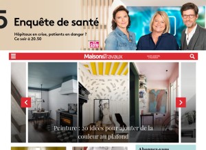 How maison-travaux.fr looks like on a tablet such as an iPad.