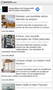 How maison.com looks like on a mobile device such as an iPhone.