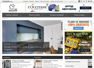 How maison.com looks like on a tablet such as an iPad.