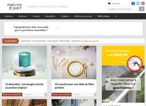 How maisonapart.com looks like on a tablet such as an iPad.