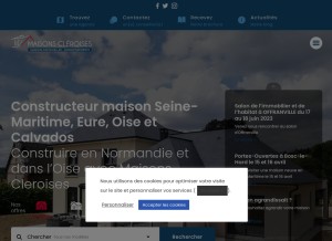 How maisons-cleroises.fr looks like on a tablet such as an iPad.