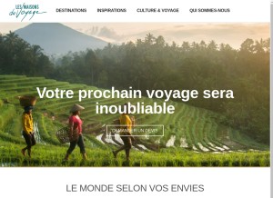 How maisonsduvoyage.com looks like on a tablet such as an iPad.