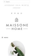 How maissone.com looks like on a mobile device such as an iPhone.
