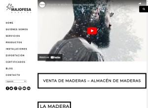 How majofesa.com looks like on a tablet such as an iPad.
