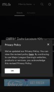 How majorleaguegaming.com looks like on a mobile device such as an iPhone.