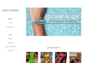 How makaiswim.com looks like on a tablet such as an iPad.