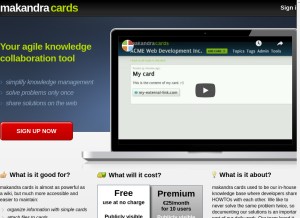 How makandracards.com looks like on a tablet such as an iPad.