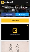 How makeagif.com looks like on a mobile device such as an iPhone.