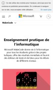 How makecode.com looks like on a mobile device such as an iPhone.
