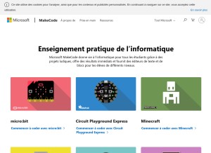 How makecode.com looks like on a tablet such as an iPad.