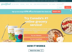 How makegoodfood.ca looks like on a tablet such as an iPad.