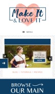 How makeit-loveit.com looks like on a mobile device such as an iPhone.