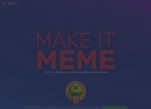 How makeitmeme.com looks like on a tablet such as an iPad.