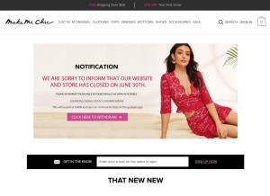 How makemechic.com looks like on a tablet such as an iPad.