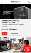 How makerbot.com looks like on a mobile device such as an iPhone.