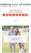 How makingsenseofcents.com looks like on a mobile device such as an iPhone.