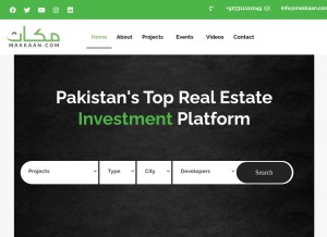 How makkaan.com looks like on a tablet such as an iPad.