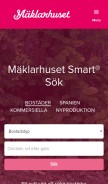 How maklarhuset.se looks like on a mobile device such as an iPhone.