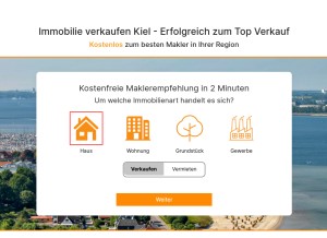 How maklerfinden-sh.de looks like on a tablet such as an iPad.