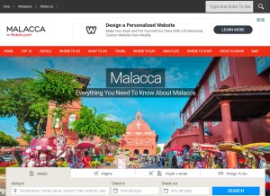 How malacca.ws looks like on a tablet such as an iPad.