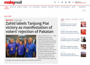 How malaymail.com looks like on a tablet such as an iPad.