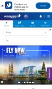 How malaysiaairlines.com looks like on a mobile device such as an iPhone.