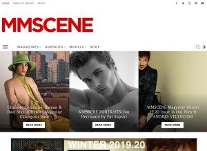 How malemodelscene.net looks like on a tablet such as an iPad.