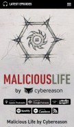 How malicious.life looks like on a mobile device such as an iPhone.
