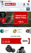 How mall.cz looks like on a mobile device such as an iPhone.