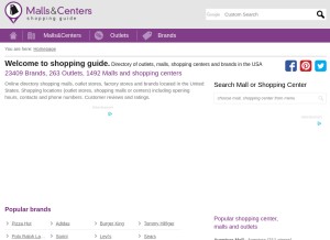 How mallscenters.com looks like on a tablet such as an iPad.