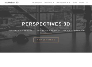 How mamaison3d.com looks like on a tablet such as an iPad.