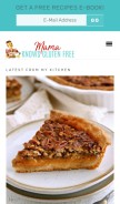 How mamaknowsglutenfree.com looks like on a mobile device such as an iPhone.