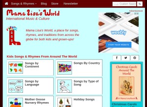 How mamalisa.com looks like on a tablet such as an iPad.