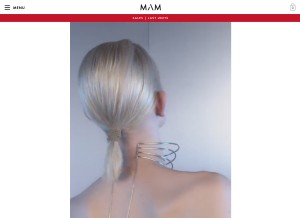 How mamoriginals.com looks like on a tablet such as an iPad.