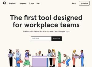 How managedbyq.com looks like on a tablet such as an iPad.