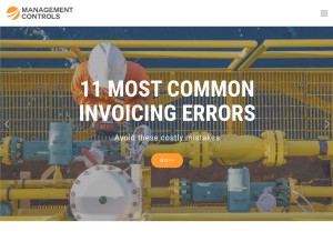 How managementcontrols.com looks like on a tablet such as an iPad.