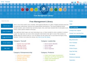 How managementhelp.org looks like on a tablet such as an iPad.