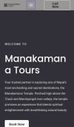 How manakamanatours.com looks like on a mobile device such as an iPhone.