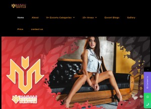 How manaliescortservice.in looks like on a tablet such as an iPad.