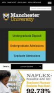 How manchester.edu looks like on a mobile device such as an iPhone.