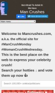 How mancrushes.com looks like on a mobile device such as an iPhone.