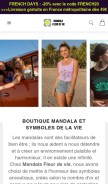 How mandala-fleurdevie.fr looks like on a mobile device such as an iPhone.